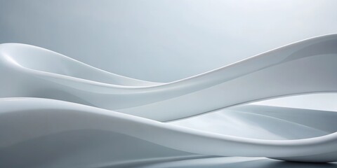 Abstract White Wave Background