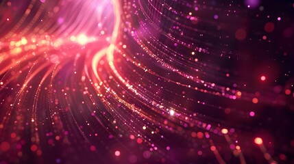 Obraz premium Abstract swirling patterns with vibrant colors and sparkling lights.