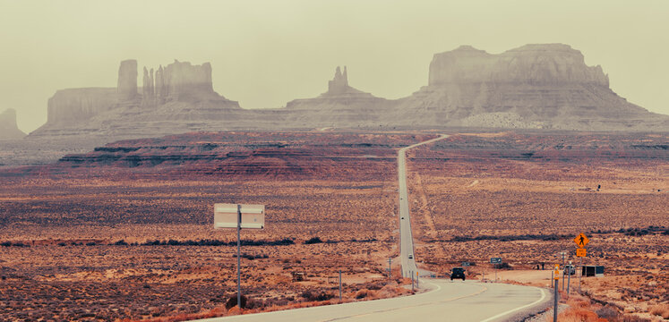 View of Monument Valley from Forrest Gump Point, Utah, USA, November 5th 2024