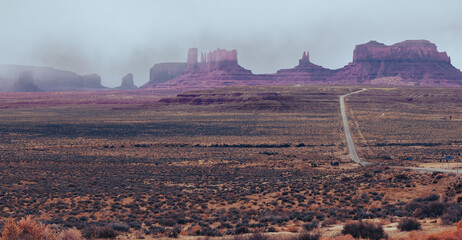 View of Monument Valley from Forrest Gump Point, Utah, USA, November 5th 2024