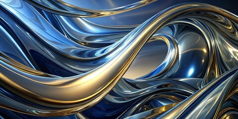 Abstract Metallic Flow