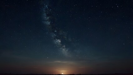 Beautiful sky with clouds and stars at different times of the day