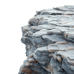 Stone cliff isolated on transparent background