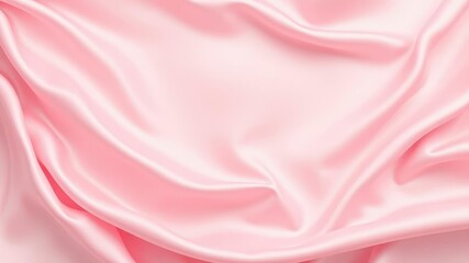 Fototapeta premium Soft pink silk fabric waves background full frame texture, texture background, woven fabric, pink hue