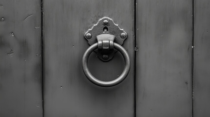 A barely visible recessed handle within a monochrome door, blending into its surroundings for an ultra-clean aesthetic