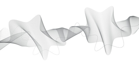 Wave lines smooth flowing dynamic isolated on a white background. Technology, digital, communication, science, music concept vector background