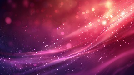 A vibrant abstract background with flowing lines and sparkling lights in shades of pink and purple.