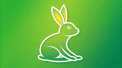 Obraz premium easter bunny on green