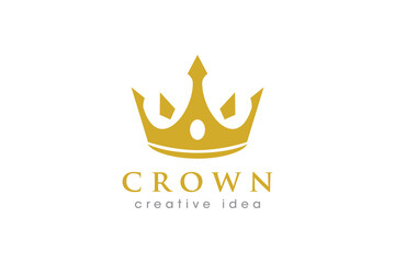 Creative Crown Concept Logo Design Template