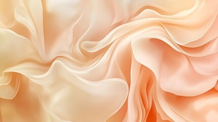Obraz premium Abstract Draped Peach And Cream Silk Fabric