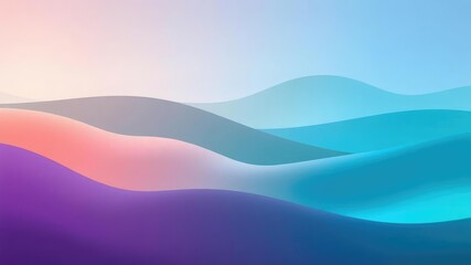 Smooth shapes and gentle colors forming a tranquil landscape, soothing tones, subtle texture, nature's palette