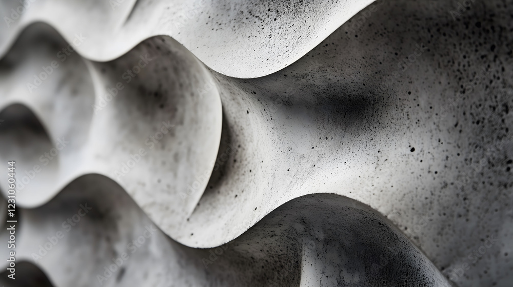 Aufkleber textured concrete wall showcasing dynamic patterns in a modern architectural design. generative ai