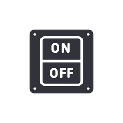 Power switch solid icons, minimalist vector illustration ,simple transparent graphic element .Isolated on white background