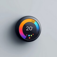 Fototapeta premium 3D Smart Thermostat Logo Render