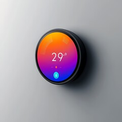 3D Smart Thermostat Logo Render
