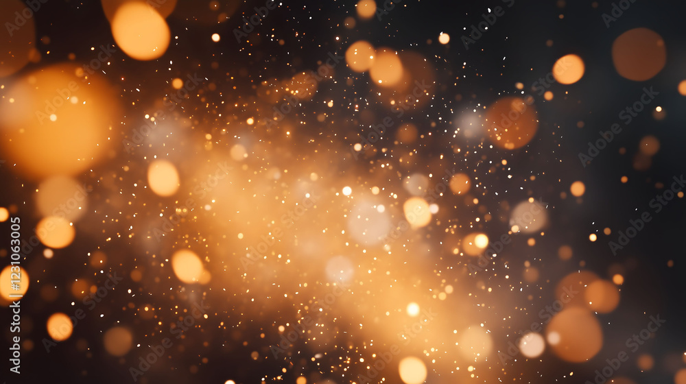 Aufkleber soft focus dreamy background filled with a radiant array of warm glowing spots and delicate sparkles