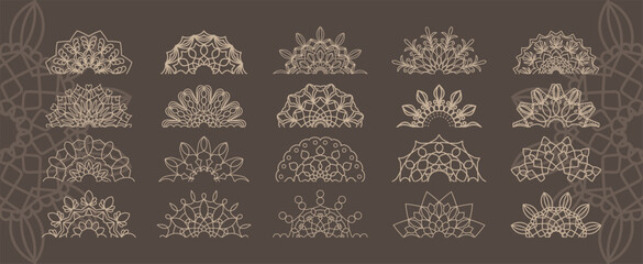 mandala flower line design collection