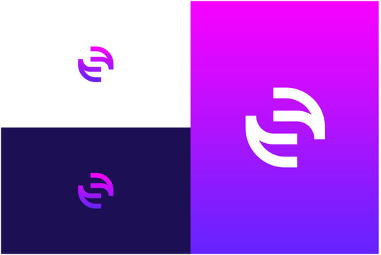 LUXURY GEOMETRIC LETTER S LOGO