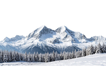 Fototapeta premium Snowy Mountain Escape Find Peace