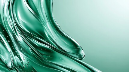Abstract Green Liquid Swirling Design