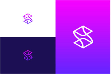LUXURY GEOMETRIC LETTER S LOGO