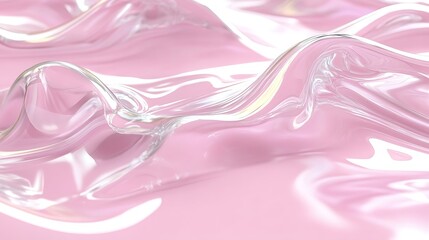 Fototapeta premium Abstract Pink Liquid Waves Flowing Gently