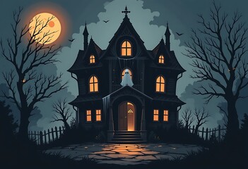 haunted house in the woods