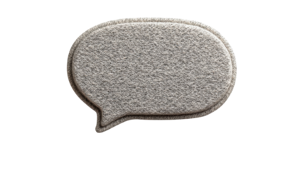 Speech bubble suggesting online chatting and social media communication on transparent background