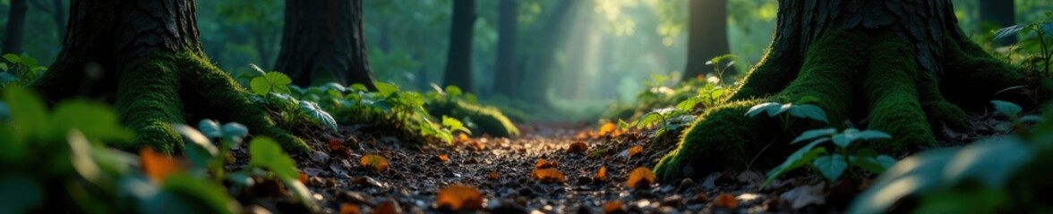 Dark forest floor with sliver fur texture background, earthy, texture