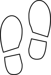 Foot print icon. Human foot pet black vector flat and line collection isolated on transparent background. Shoe print step symbol sign of walking, track imprint, sole of shoe printmaking technique.