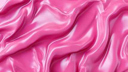 Obraz premium Draped Pink Fabric Showing Smooth Wavy Texture