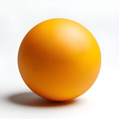 Bright Orange Sphere Toy on White Background with Clean Lines and Playful Design