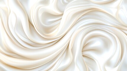 Obraz premium Creamy White Swirling Silk Draped Fabric Texture
