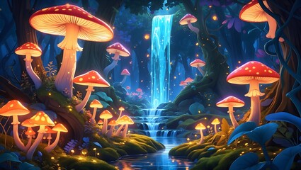 Mushrooms in the forest