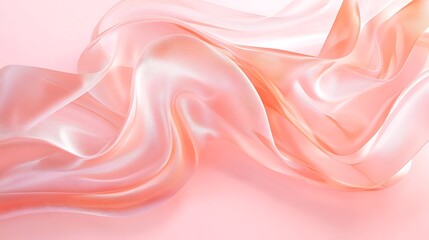 Fototapeta premium Abstract Pink Fabric Draped Softly Elegant Design
