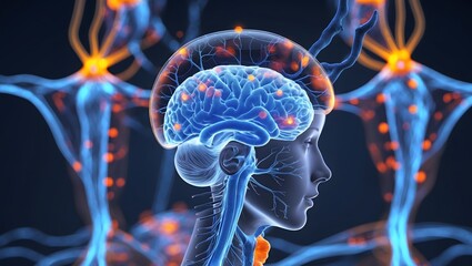3d rendered illustration of a human brain