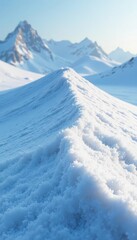 Obraz premium Glacial dune with frosty tips and snowy surroundings, cold, dunes, glacial formations