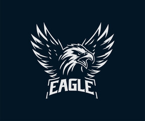 Obraz premium Eagle mascot logo design vector with modern illustration concept style for badge emblem and t shirt