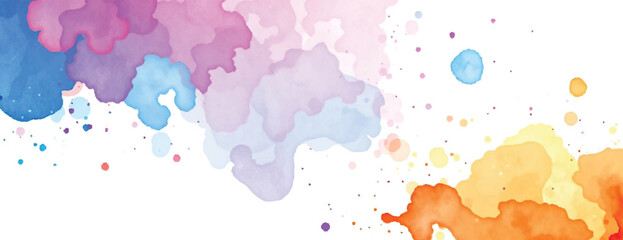 Holi colorful watercolor splashes vibrant and artistic, gulal, Paint, grunge, splatter, liquid, powder, ainbow, spray, smoke, abstract, Template, background