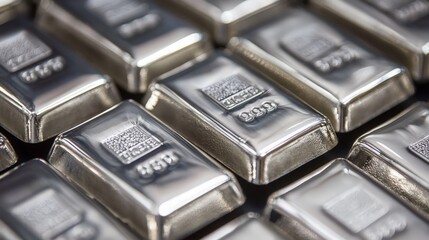 Shiny Silver Bullion Bars      Fine Silver Ingots