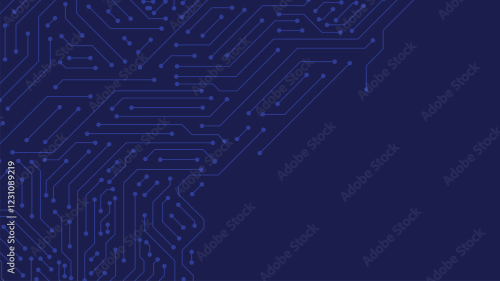 Fototapete circuit board electronic networking technology abstract lines communication background. computer cir