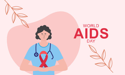 world aids day awareness illustration
