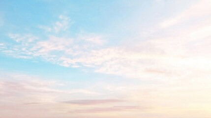 Soft Morning Clouds with a Light Blue Sky