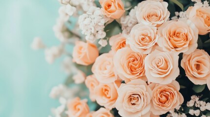 Peach Roses Bouquet: A Delicate Floral Arrangement