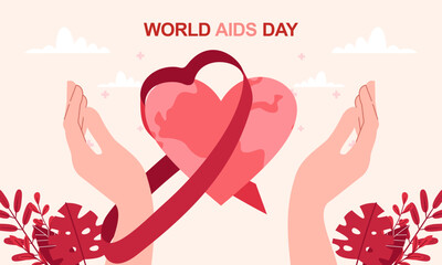 world aids day awareness illustration