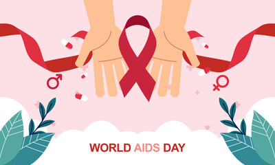 world aids day awareness illustration