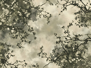 Abstract Tree Branches Background Illustration