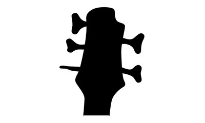 silhouette of guitar headstock illustration