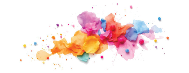 Holi colorful gulal rang create an abstract watercolor painting with a vibrant, artistic design