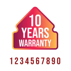 Limited Warranty house Collection editable warranty set with white background